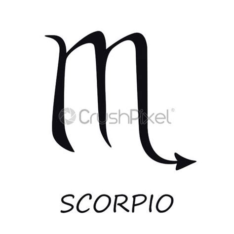 Scorpio Zodiac Sign Black Vector Illustration Celestial Scorpion