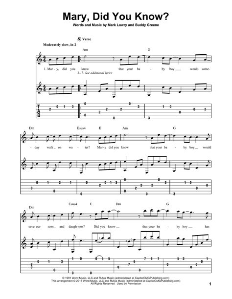 Use this sheet for your own personal use completely free. Mary, Did You Know? | Sheet Music Direct