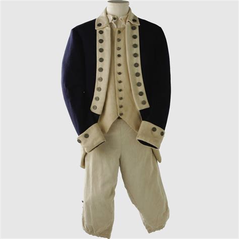 New George Washington Uniform Replica Navy Blueskin Lapel Wool Coat