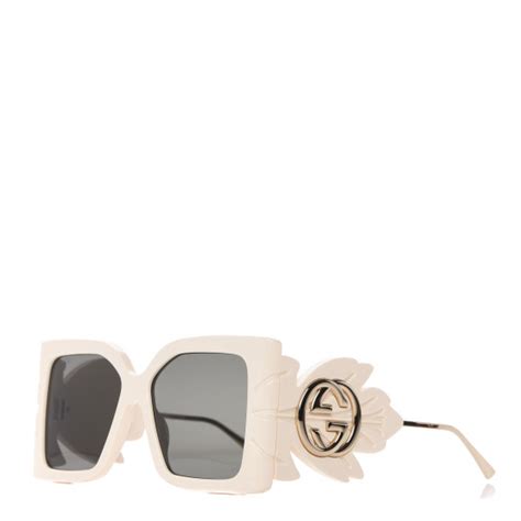 gucci acetate square frame wing sunglasses gg0535s ivory 616679 fashionphile