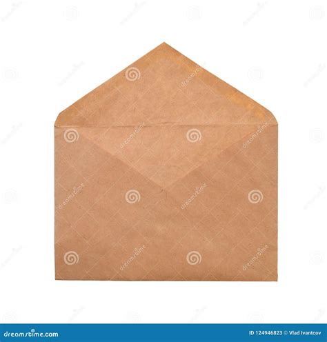 The Open Brown Post Envelope Stock Image Image Of Paper Copy 124946823