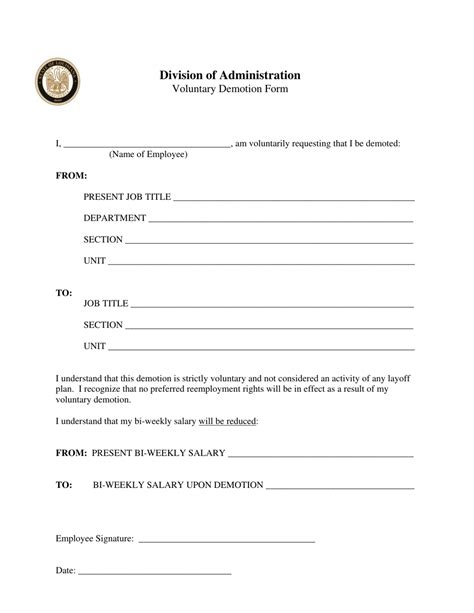 Louisiana Voluntary Demotion Form Reduction In Pay Fill Out Sign
