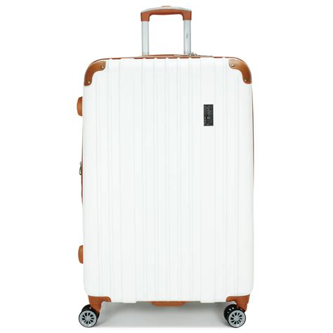 Miami Carryon Collins 3 Piece Expandable Retro Spinner Luggage Set White