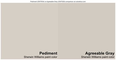 Sherwin Williams Pediment Vs Agreeable Gray Color Side By Side