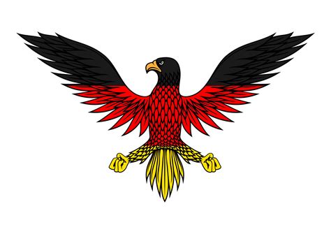 German Eagle Bird In Flag Colors 11675983 Vector Art At Vecteezy