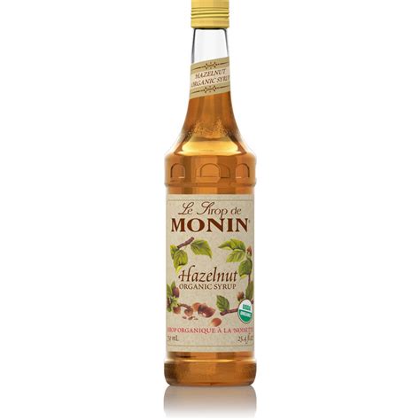 Monin Organic Hazelnut Syrup Ml Bottle S Baristaproshop Com