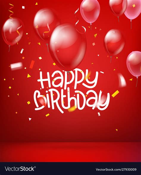 Happy Birthday Wishes Card Royalty Free Vector Image