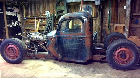 Upside Down 1946 Ford 1 Ton Rat Rod Truck Gets Instant Chassis Slam