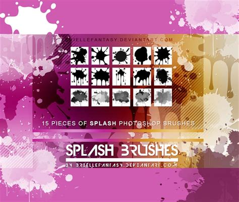 Free 15 Splash Brushes Abr File Free Photoshop Files