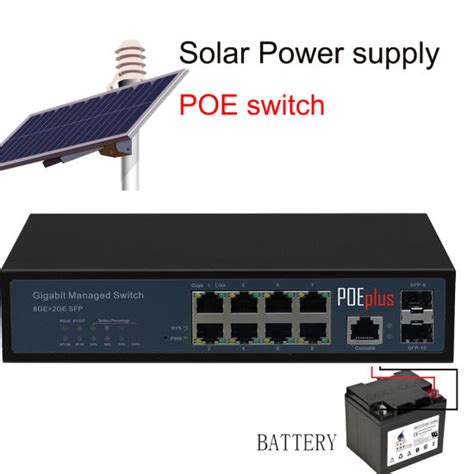 China 8 Port Solar Poe Network Switch 24v And 48v Auto Adaptive 10100