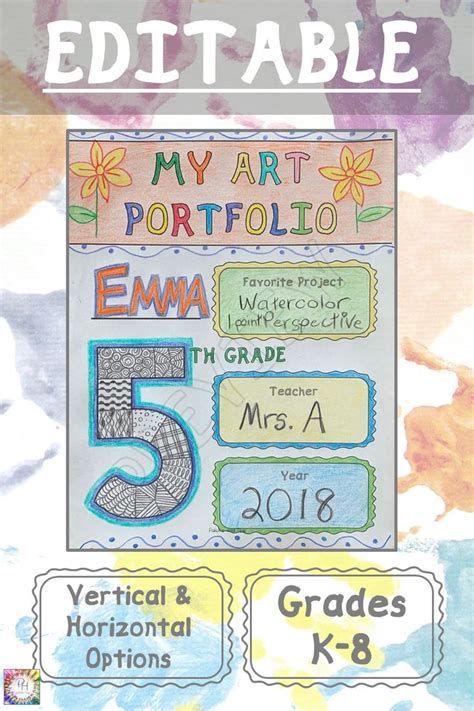 Attach a impressive art resume cover letter with your resume which is professional and precise to catch the attention of the recruiter. My Art Portfolio Cover Sheets | Kindergarten art lessons ...