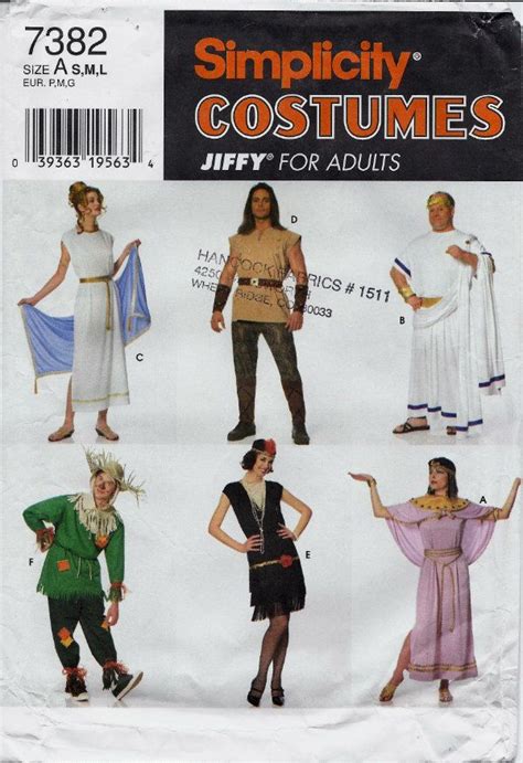 Roman Goddess Hercules Caesar Cleopatra And Flapper Costumes Pattern In Adult Sizes