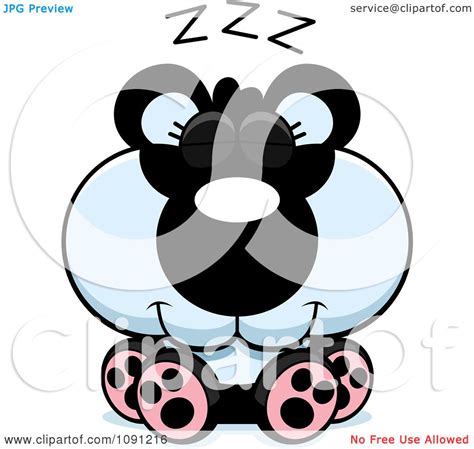 Clipart Cute Sleeping Panda Royalty Free Vector Illustration By Cory