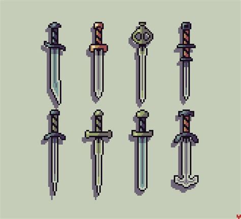 Swords Pixelart Pixel Art Tutorial Pixel Art Games Pixel Art Design