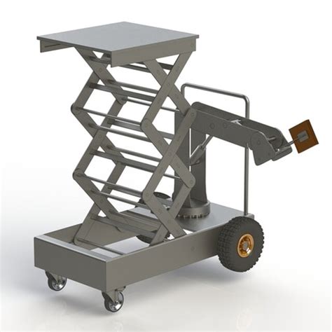 Scissor Lift Hydraulic Robotic Arm Download Free 3d Model By Chuks