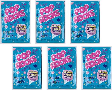 Pop Rocks Popping Fizzing Crackling Candy 6pk Cotton Candy 6 Pack
