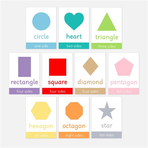 Shapes Flashcards Flash Cards For Toddlers And