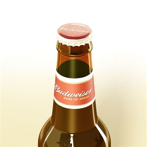 Budweiser Beer Bottle D Model Flatpyramid