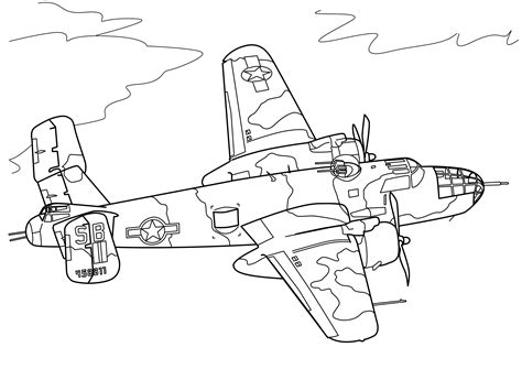 War Plane coloring pages to download and print for free