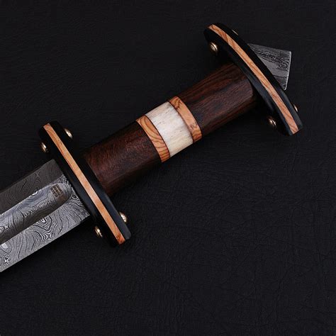 Damascus Viking Sword 9228 Black Forged Knives Touch Of Modern