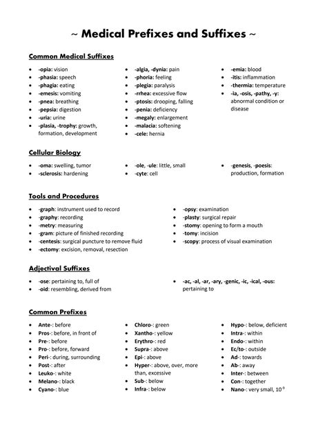 SOLUTION Nursing And Medical Babe Medical Terminology Cheat Sheet Studypool