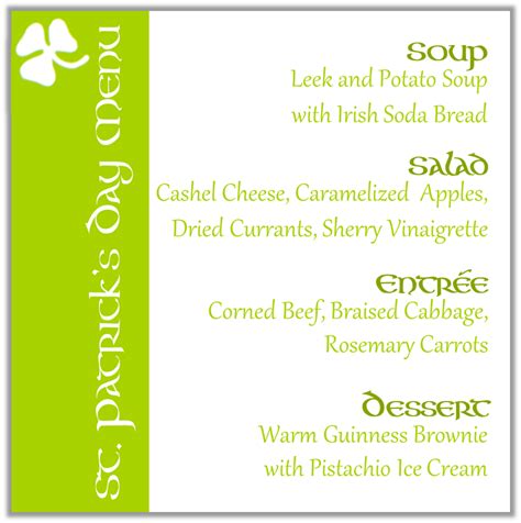 90 min that pass fast and you regret the end! Stranded in Cleveland: St. Patrick's Day Party | Menu ...