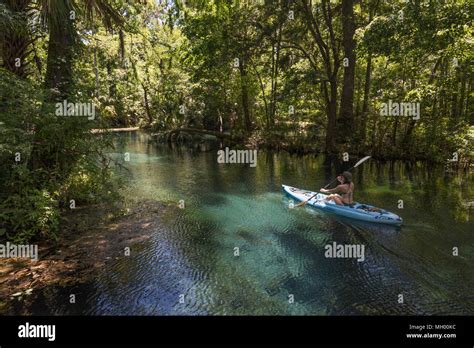 Kayaking The Silver Springs River In Ocala Florida Usa Stock Photo Alamy