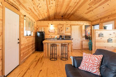 We have the best of both worlds; Live Oak Creek Cabins Peyton's Cabin | Fredericksburg ...