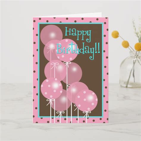 Happy Birthday Balloon Wishes Card Zazzle Birthday Balloons Happy