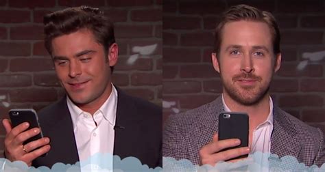 Zac Efron And Ryan Gosling Read ‘mean Tweets Watch Now Jimmy Kimmel Ryan Gosling Zac Efron