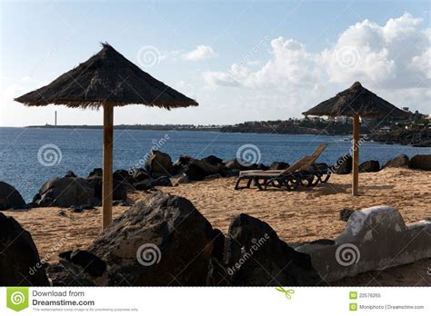 Playa De Playa Papagayo Blanca De Playa Lanzarote España Imagen de