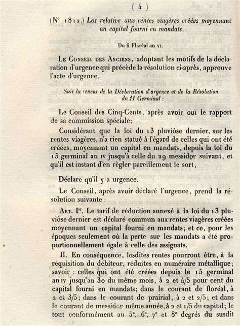Résolution du 1 avril 1798 (11 germinal an 6) - loi-1798-04-01