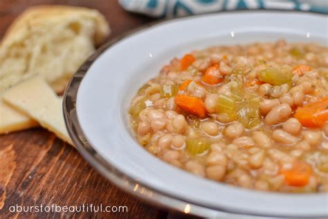 Whole grain cooking our specialty! Slow Cooker Navy Bean Soup - A Burst of Beautiful