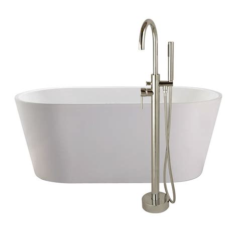 Randolph Morris 59 Inch Acrylic Double Ended Freestanding Tub Package