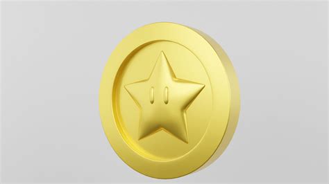 Star Coin Mario 3d Render Renderhub Gallery