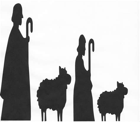 Nativity Scene Silhouette Printable Printable Templates