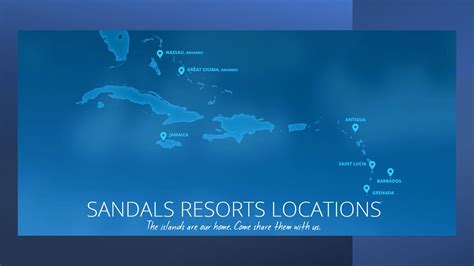 Sandals Resorts Locations Map United States Map