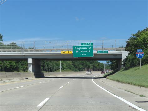 Michigan Interstate 475 Northbound Cross Country Roads