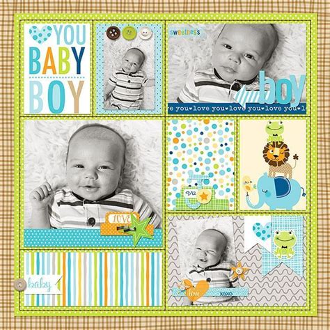 150+ wedding scrapbook page titles; Bella Blvd Cute Baby Boy digital collection. Baby Boy ...