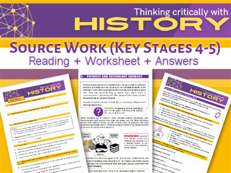Evaluating Historical Sources Worksheet W Critical Thinking Teaching