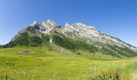 Mountain Landscape In The French Alps Stock Photo Image Of Forest