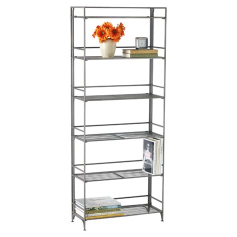 Shop for folding bookcases bookcases at pricegrabber. 6-Shelf Iron Folding Bookcase