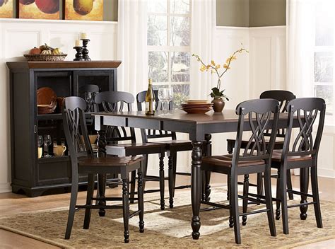 Shopping for fine furniture is a highly personal experience. Homelegance Ohana Counter Height Dining Set - Black ...