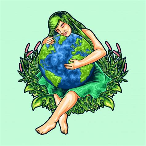 Illustration Of Mother Earth Day Earth Drawings Mother Earth Drawing Mother Earth Art