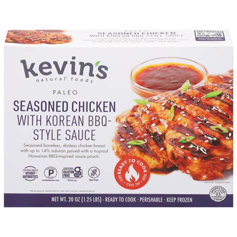 Save On Kevin S Natural Foods Seasoned Chicken With Korean BBQ Style