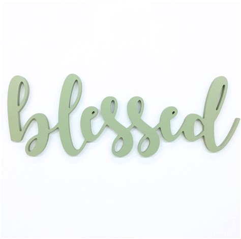 Blessed Script Word Sign Wall Decor Home Decor Gallery