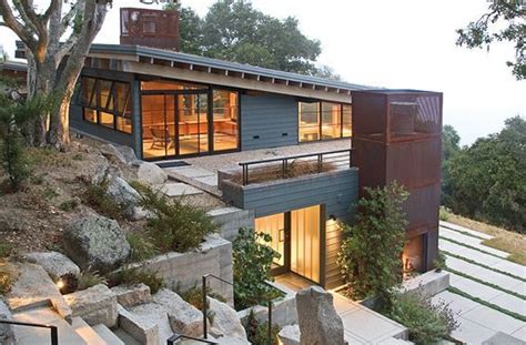 Prefab Homes For Hillside Slopes Architecture House Sloping Lot