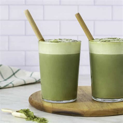 Matcha Iced Latte Recipe Easy Healthy Vegan Sunglow Kitchen