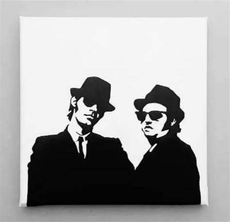 Blues Brothers Movie Art Dipinto A Mano Su Tela Quadro Moderno Pop Art