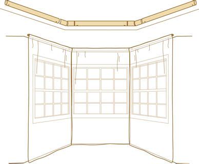 For example, mounting brackets are needed to hang the curtains on the outside of the window frame, while tension rods or poles are the. Ceiling/Flush Mount Stationary Full Sheer | Bay window ...